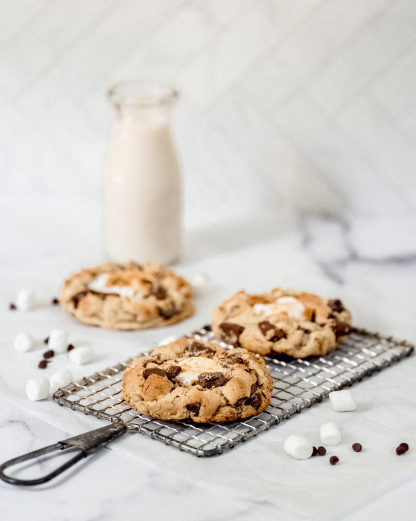 Chocolate chip cookies taken by michigan food photographer